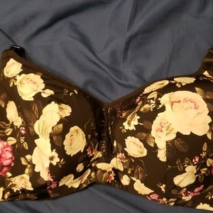 Torrid black floral bra